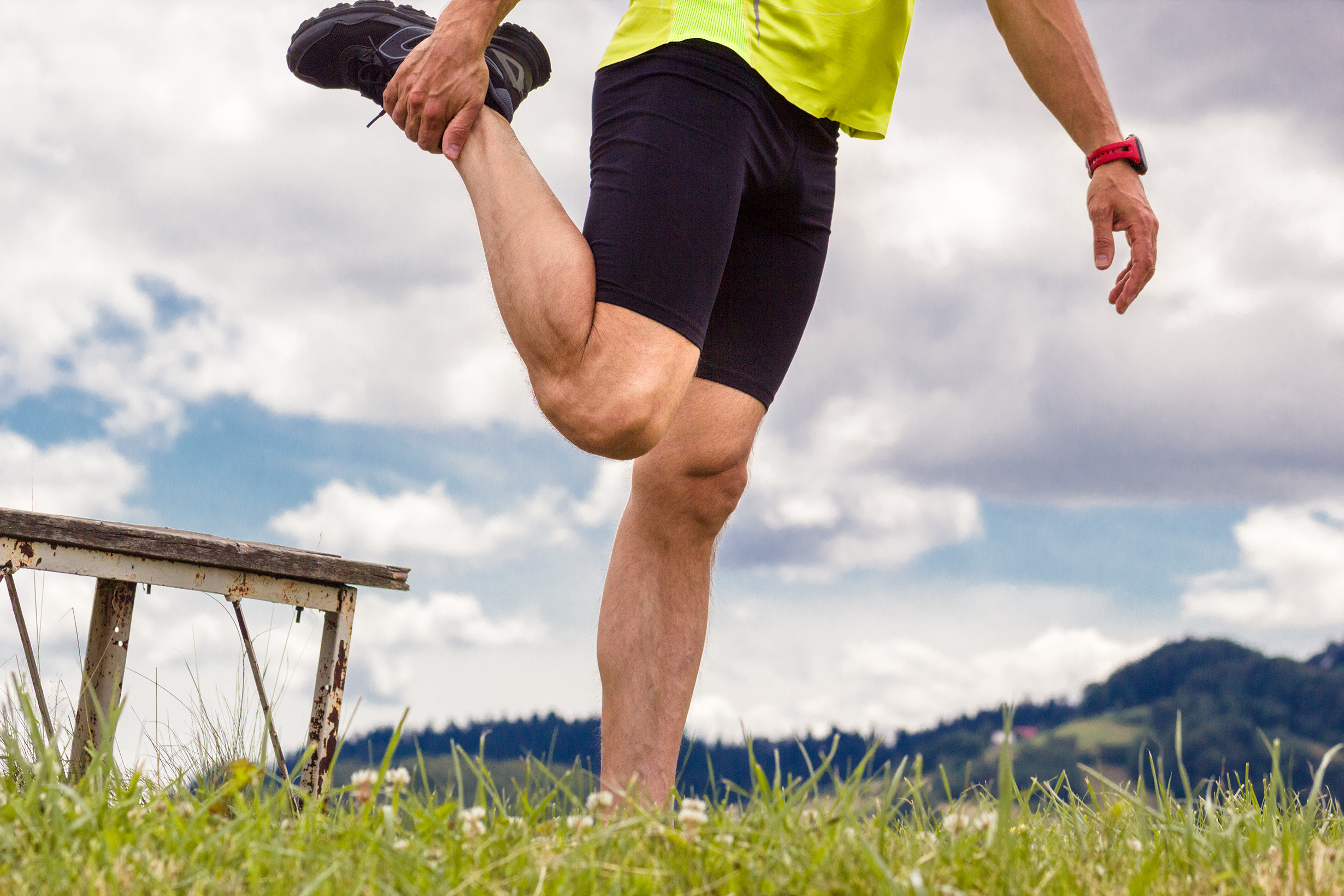 Man stretching